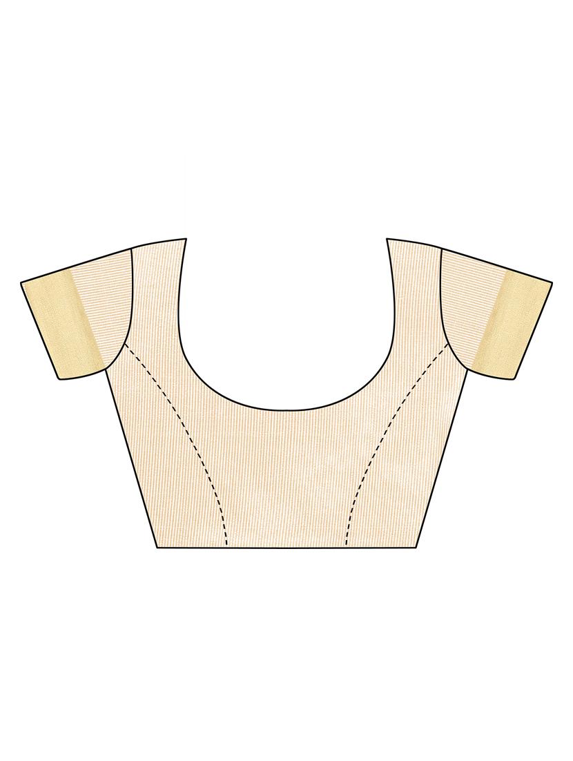 beige printed saree with blouse - 19300635 - Standard Image - 2
