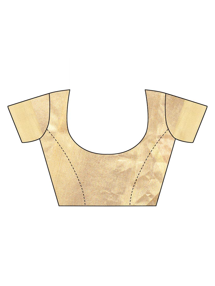 beige printed saree with blouse - 19300638 - Standard Image - 2