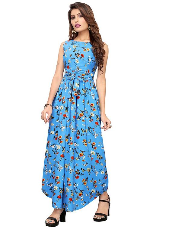 women's fit & flare floral dress - 19302326 - Zoom Image - 0