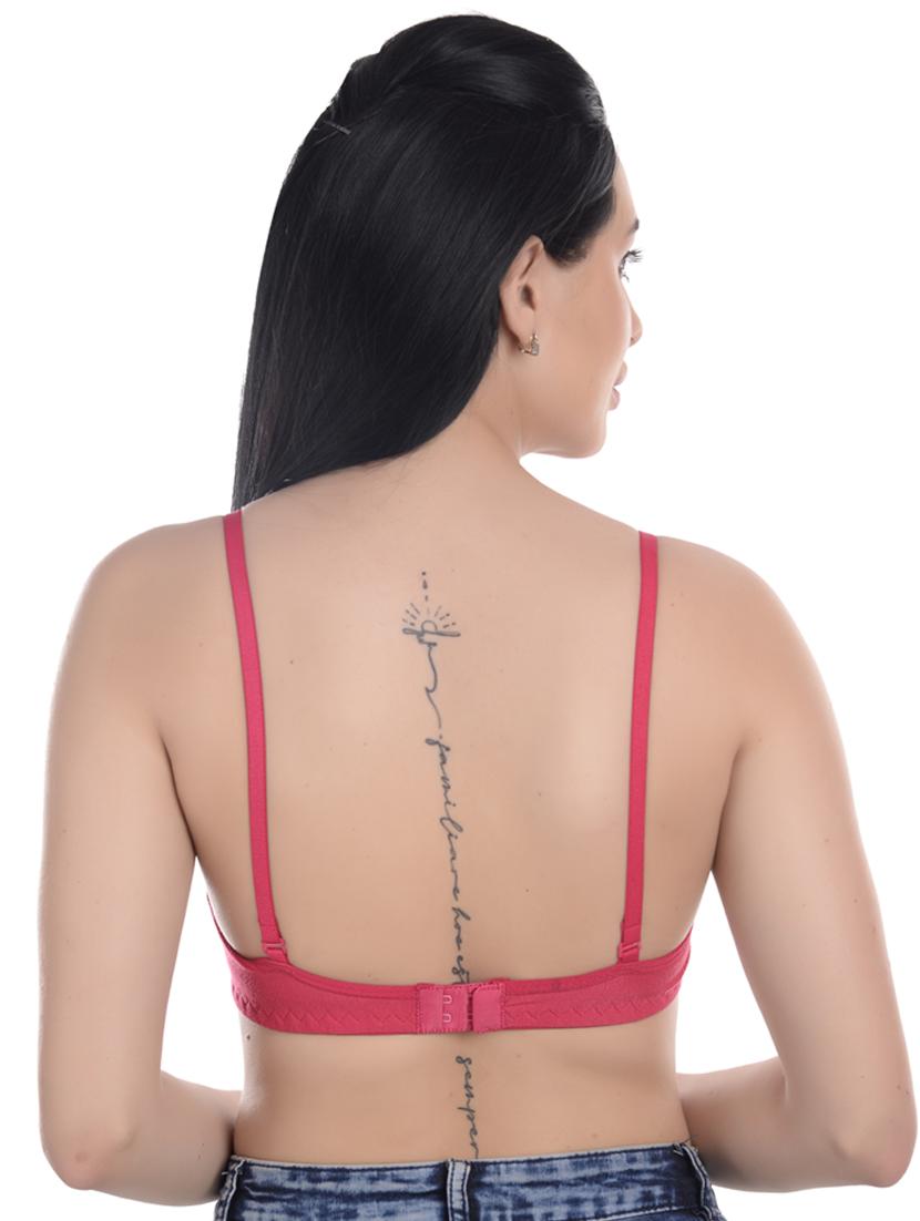 pink nylon regular bra - 19302341 - Standard Image - 2