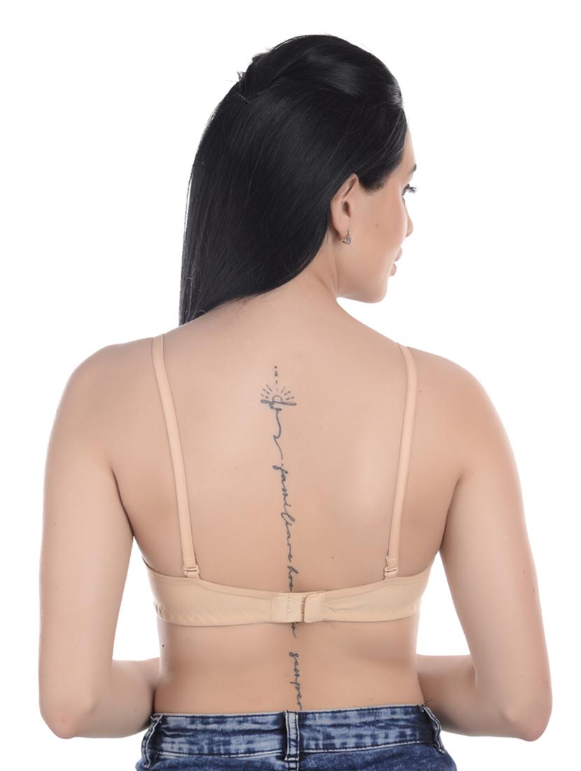 beige nylon regular bra - 19302344 - Standard Image - 2