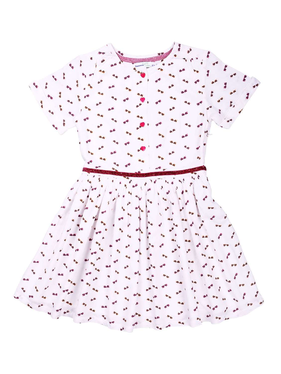 girls round neck short sleeves frock