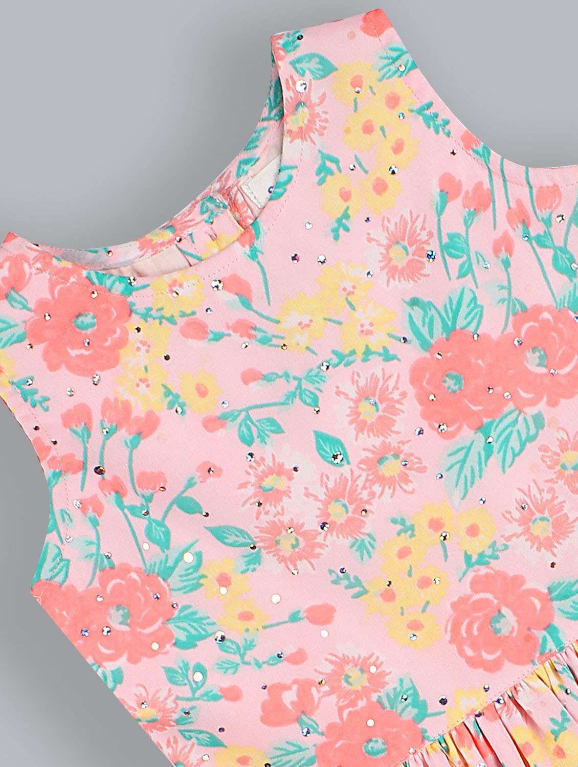 girls round neck sleeveless frock - 19302500 -  Standard Image - 2