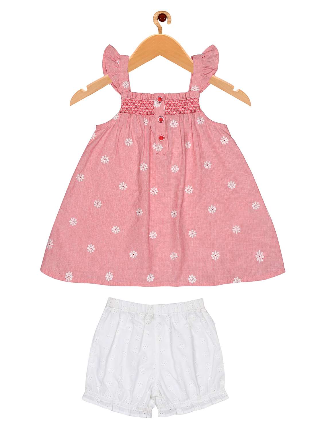 girls printed square neck twin set - 19302516 - Standard Image - 2