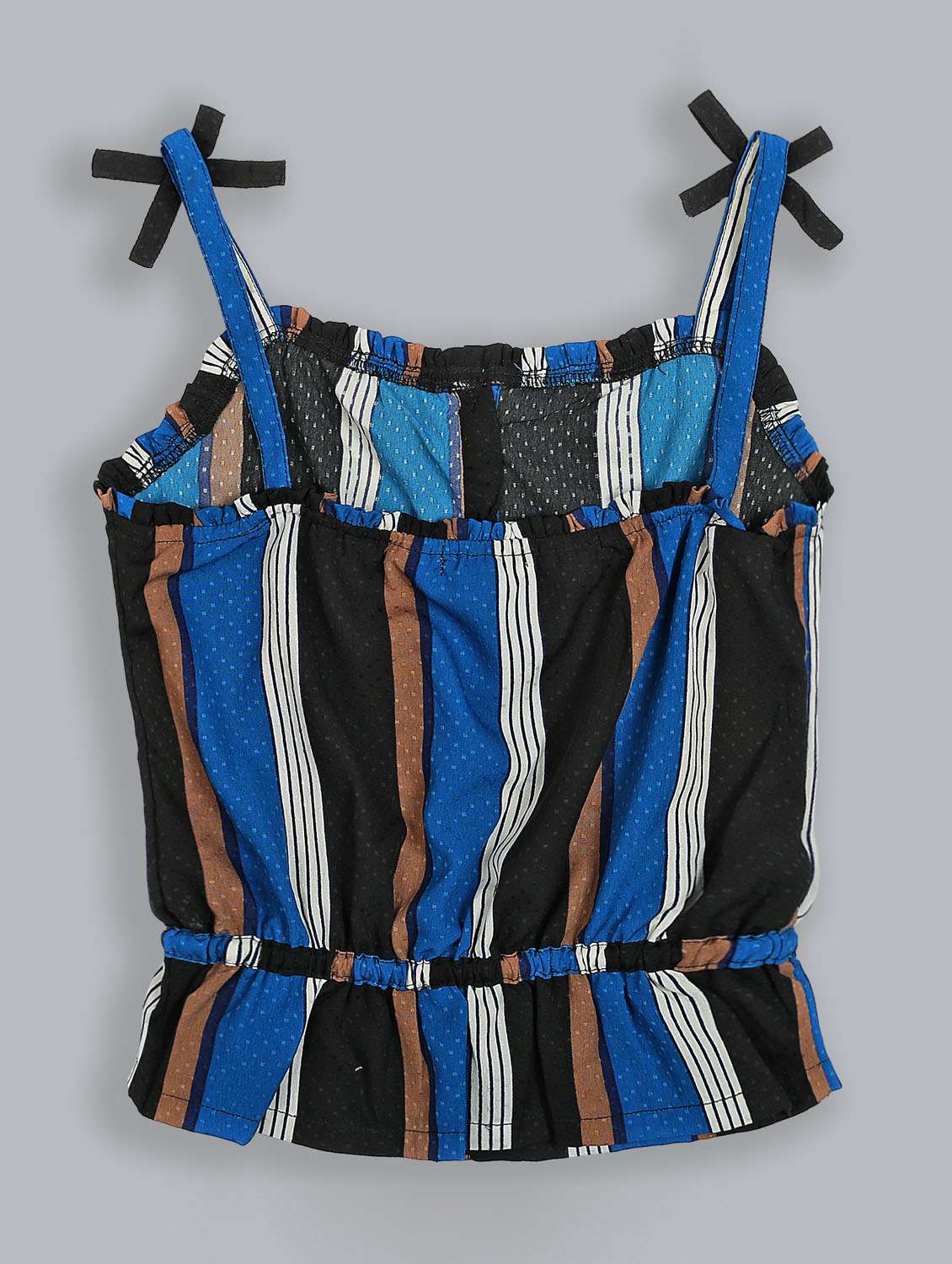 girls striped square neck twin set - 19302532 - Standard Image - 2