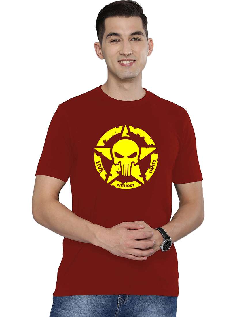 printed cotton short sleeves t-shirt