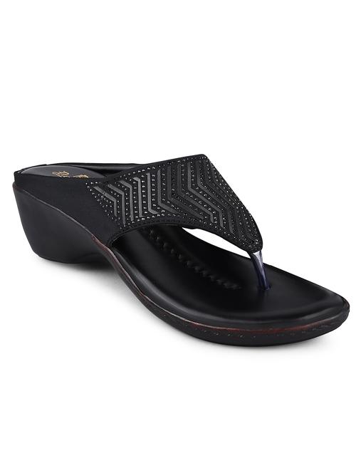 women black slip on flats sandals - 19303777 -  Standard Image - 0
