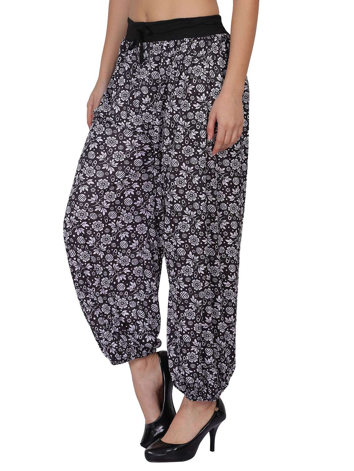 black printed harem trousers - 19303786 -  Standard Image - 2