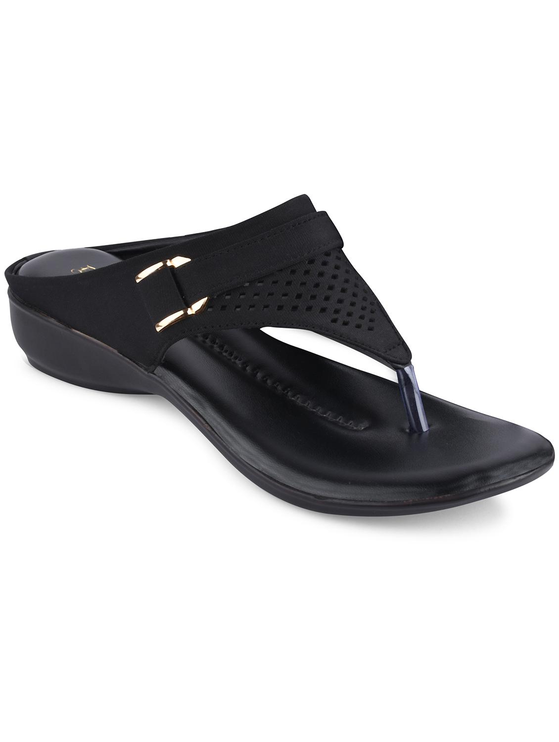 black t-strap sandal - 19303808 - Zoom Image - 0