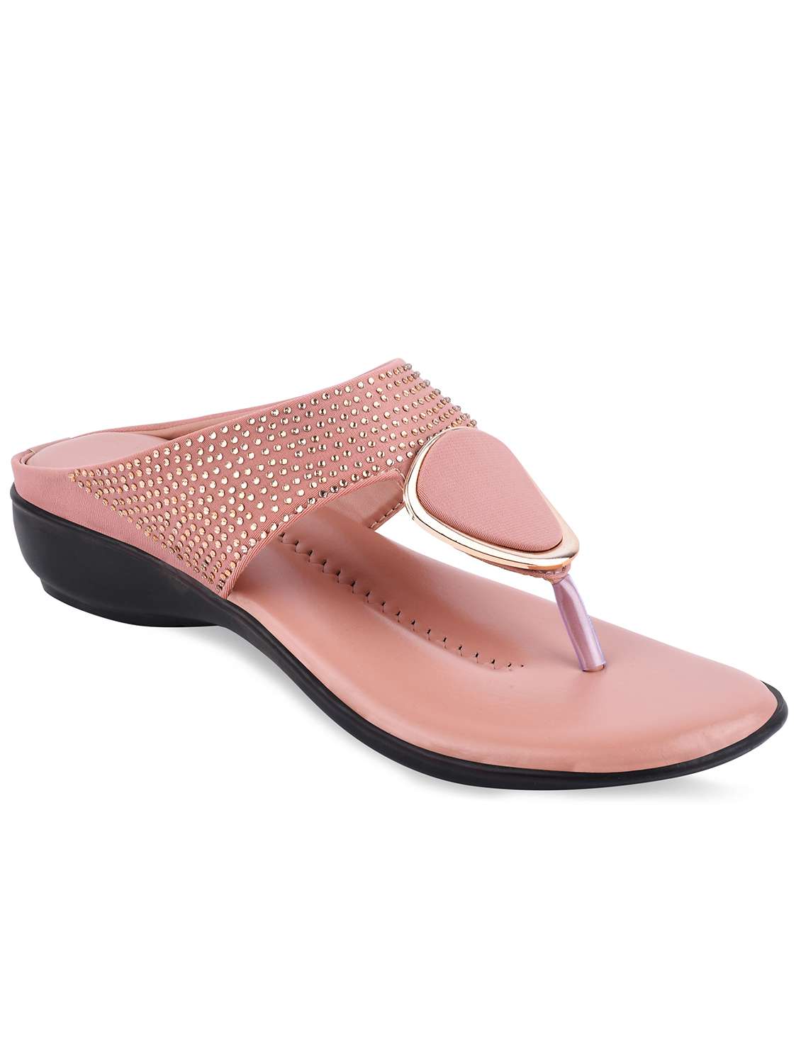 pink slip on sandal
