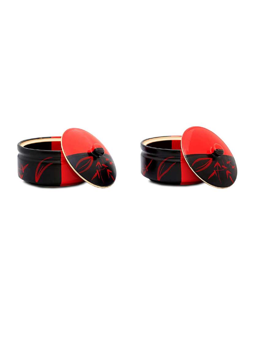 caffeine ceramic handmade half red and black dinner setâ (37 pcs.) - 19304433 -  Standard Image - 2