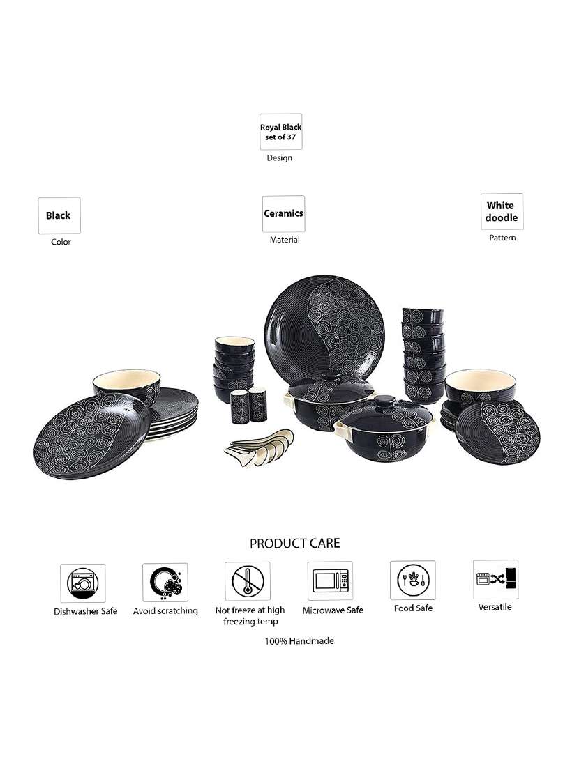 caffeine 37-piece stoneware dinner set (black) - 19304443 -  Standard Image - 2