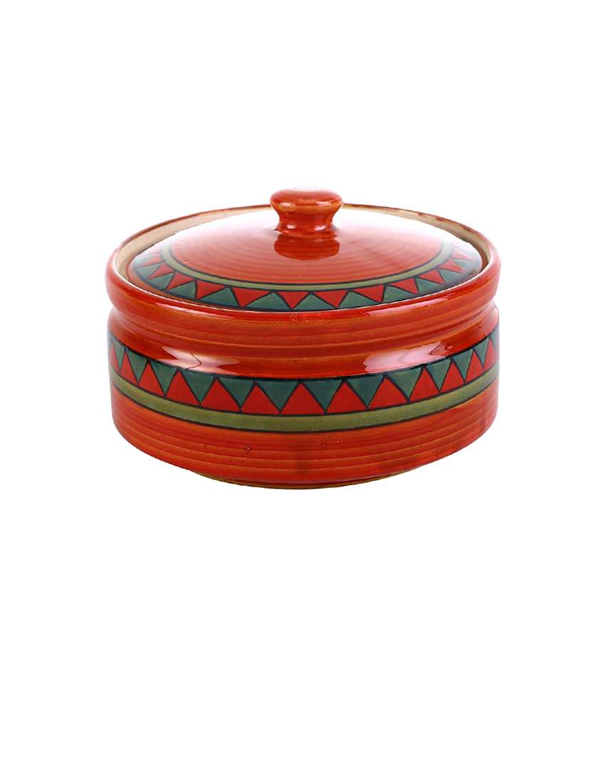 caffeine ceramic handmade rustic red and green combo dinner set (37 pcs.) - 19304448 -  Standard Image - 2