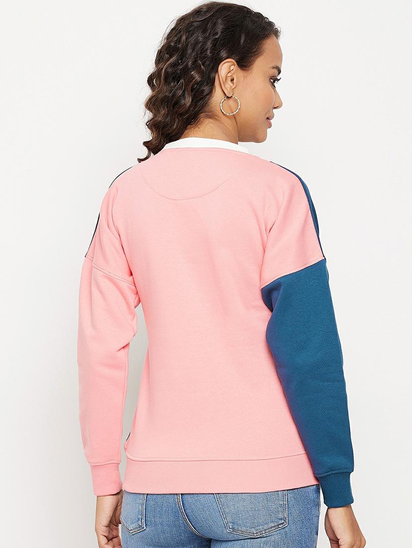round neck solid regular sweatshirt - 19304478 - Standard Image - 2