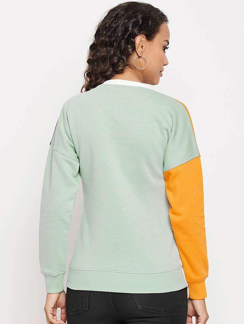round neck solid regular sweatshirt - 19304479 -  Standard Image - 2