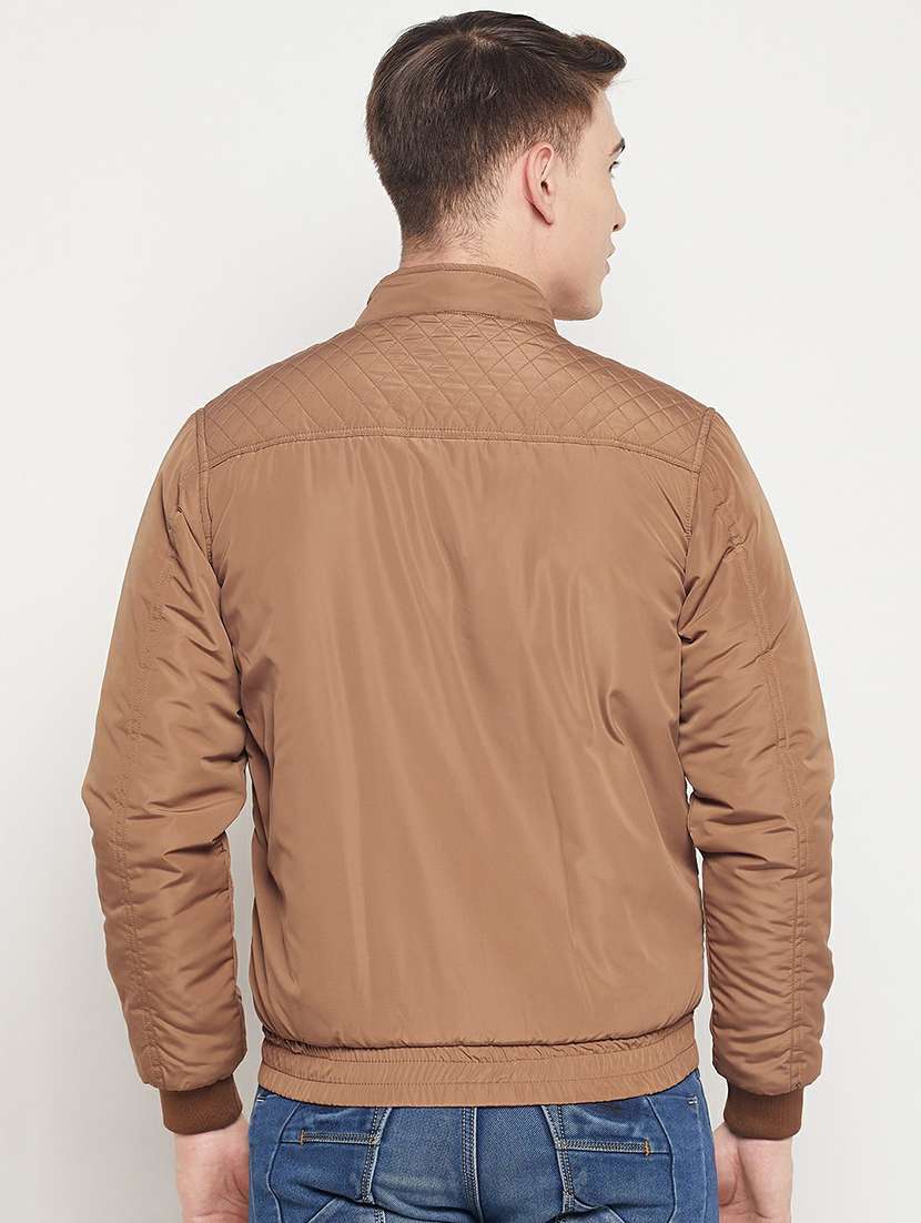 brown solid bomber jacket - 19304651 -  Standard Image - 2