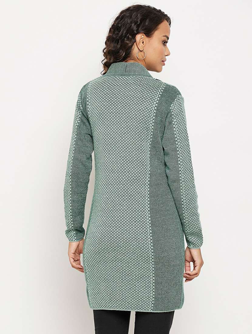 self design wool blend cardigan - 19304783 -  Standard Image - 2