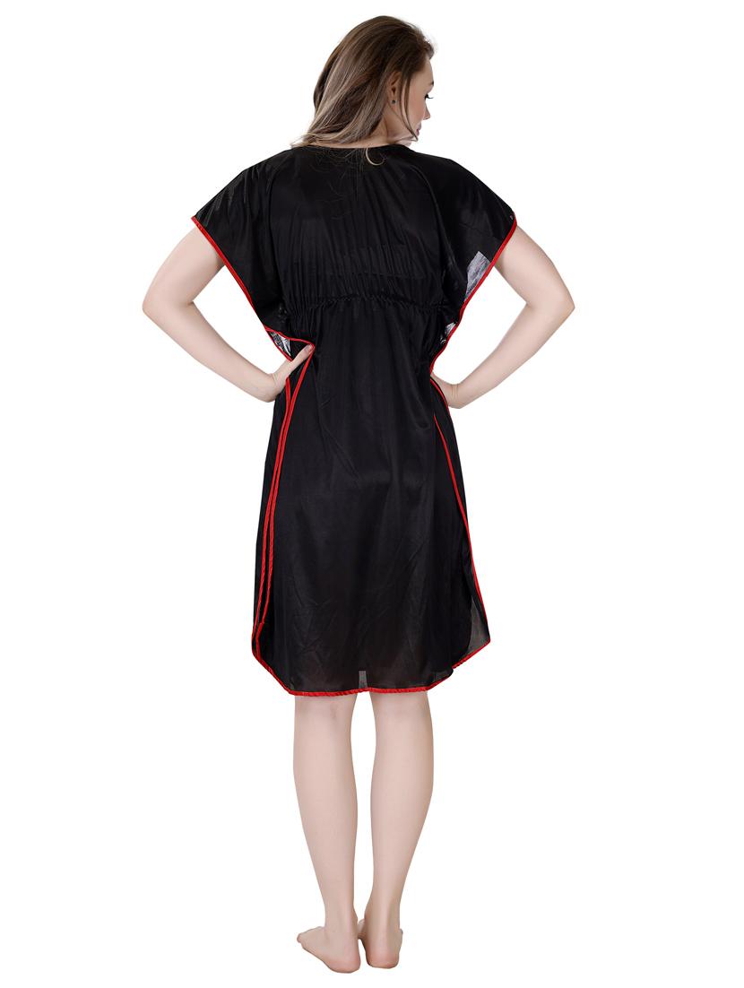 satin solid short nighty - 19313237 - Standard Image - 2