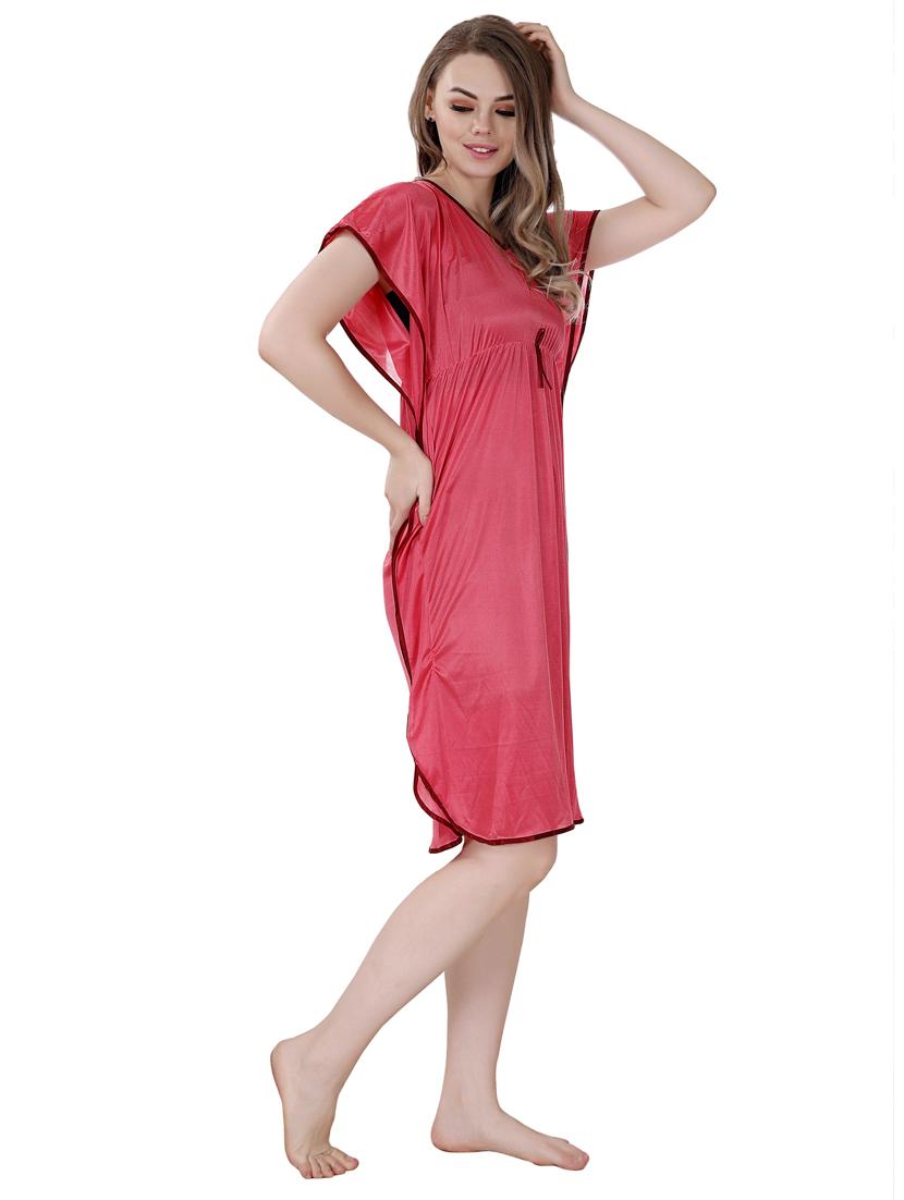 solid satin nighty - 19313244 - Standard Image - 2