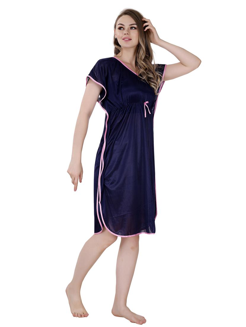 solid satin nighty - 19313245 - Standard Image - 2