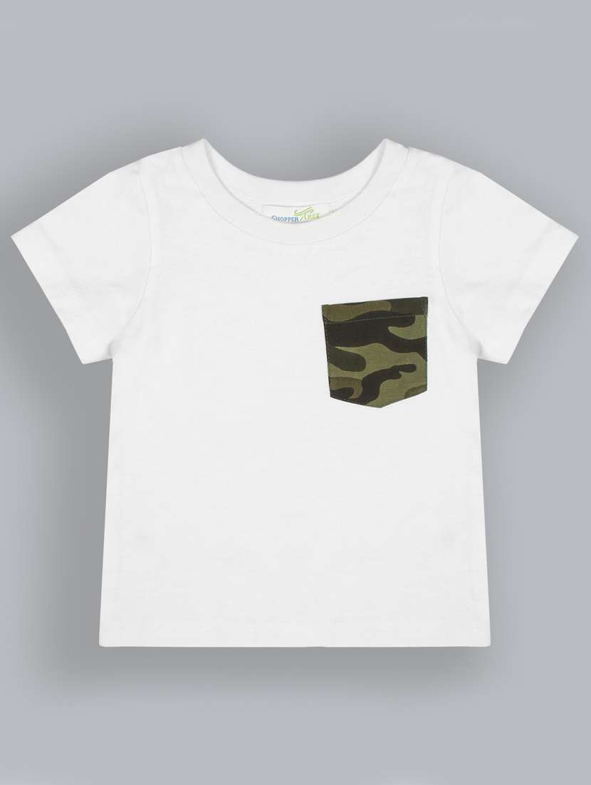 boys white cotton t-shirt