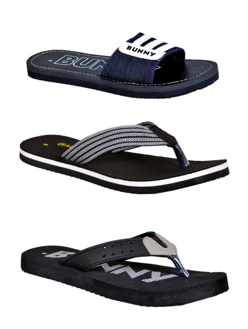 pack of 3 printed flip flop