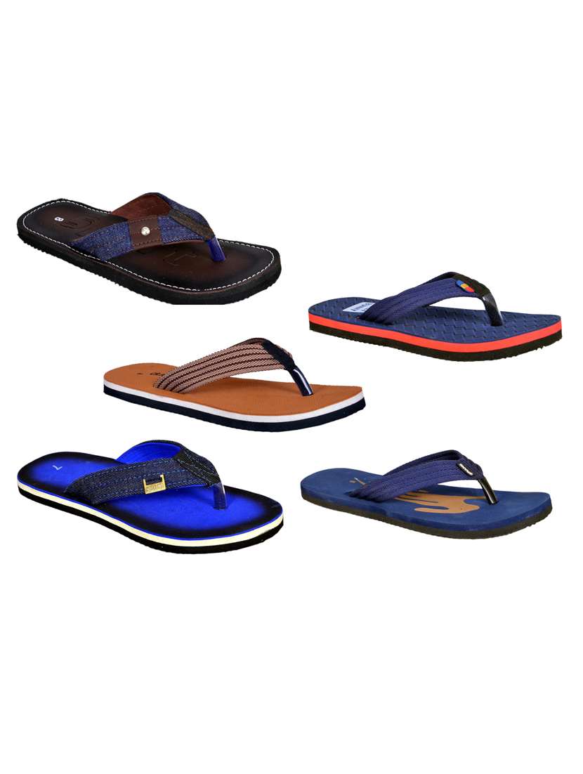 pack of 5 printed flip flop