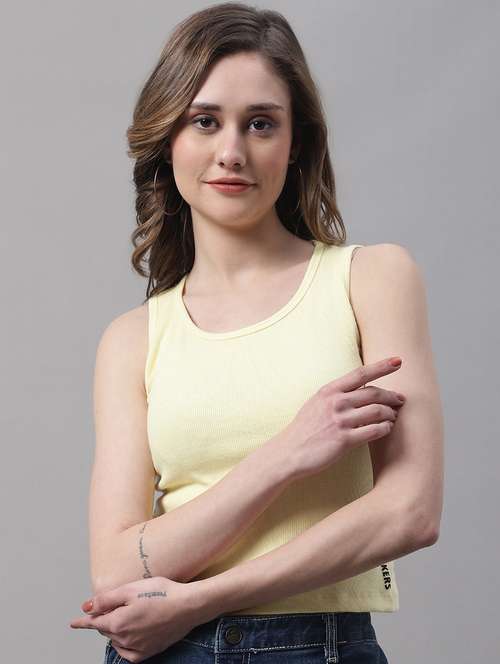 women's crop round neck top - 19313760 - Standard Image - 0