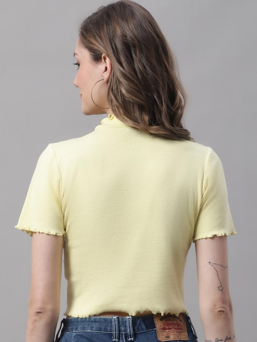 women's crop mock neck top - 19313764 - Standard Image - 2