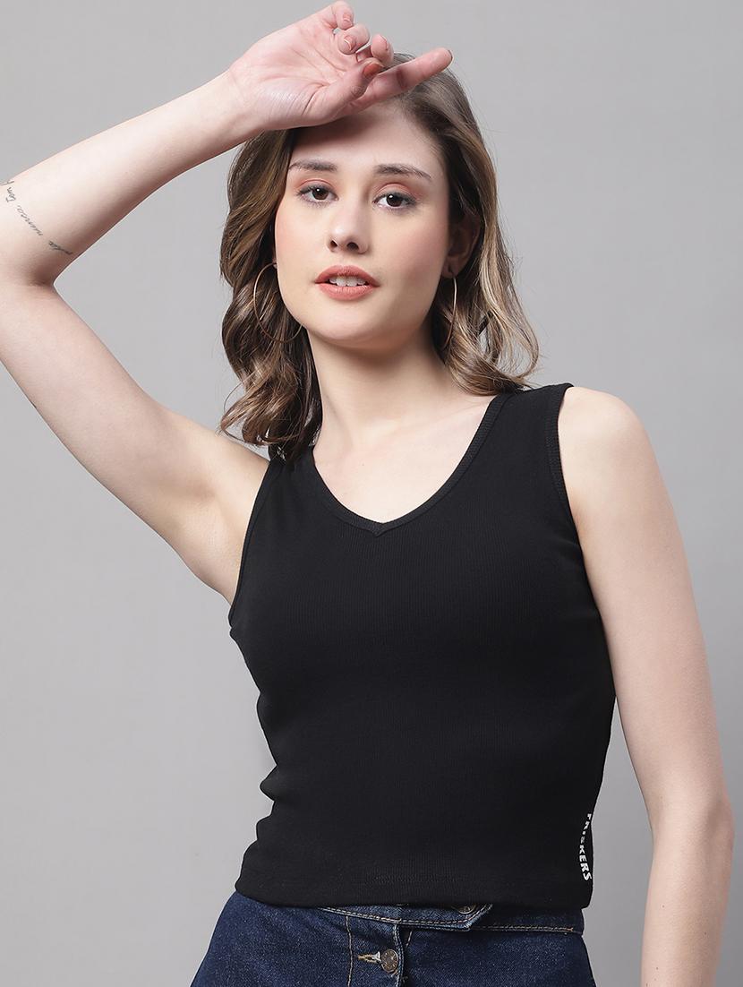 women's crop round neck top - 19313765 - Zoom Image - 0