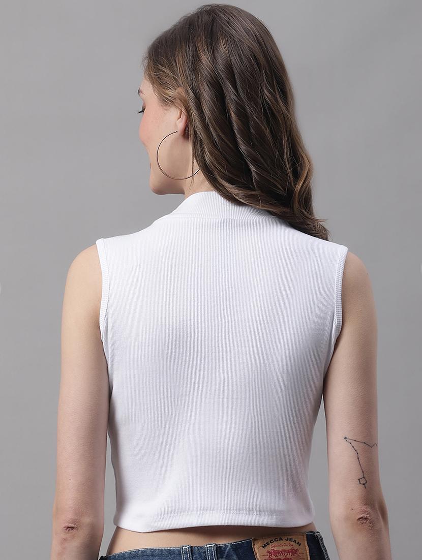 women's crop turtle neck top - 19313769 - Standard Image - 2