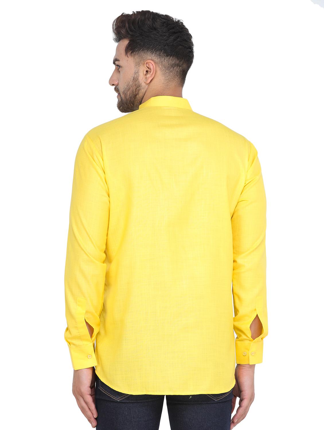 mandarin neck solid short kurta - 19313831 - Standard Image - 2