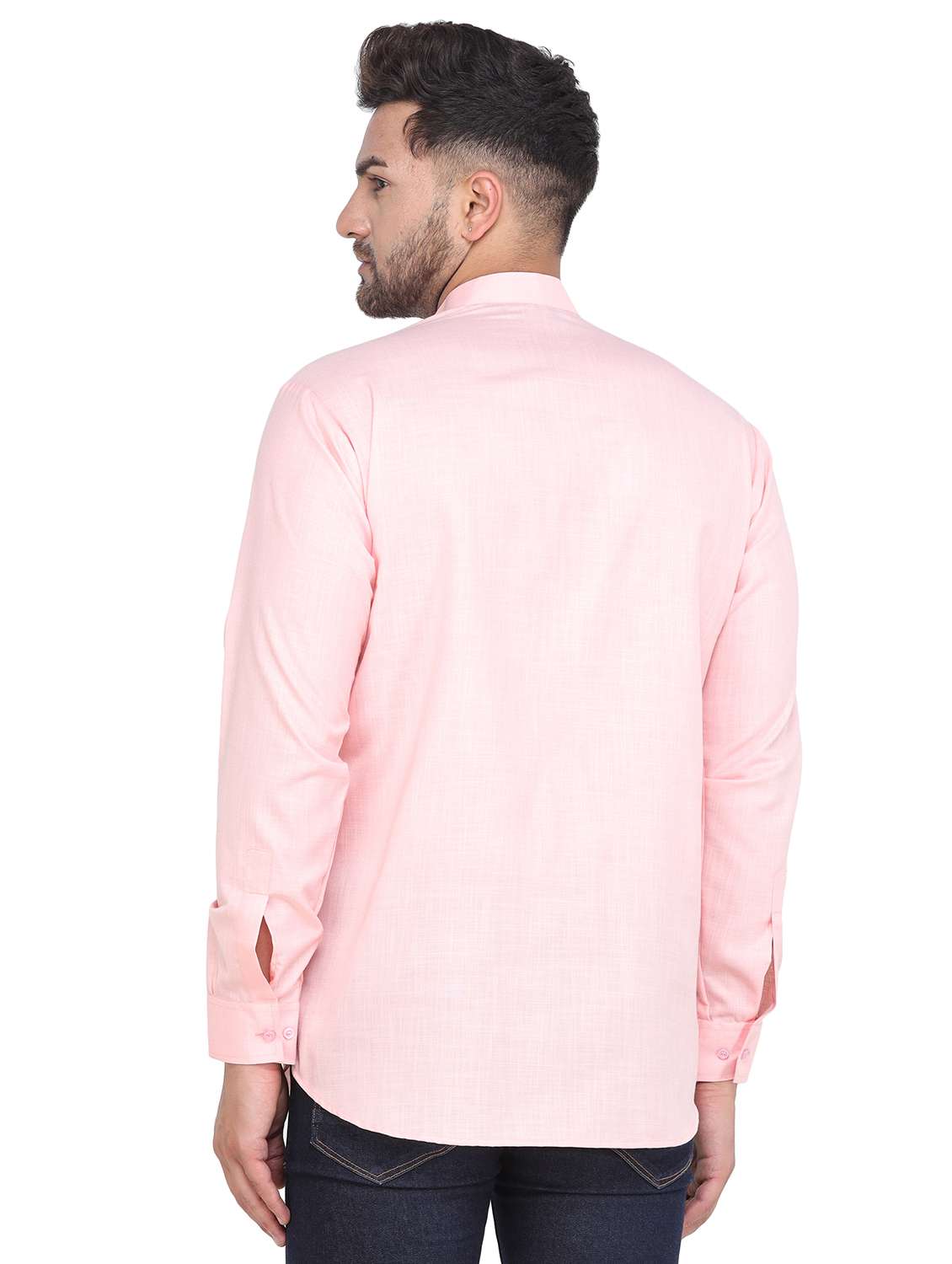 mandarin neck solid short kurta - 19313832 -  Standard Image - 2