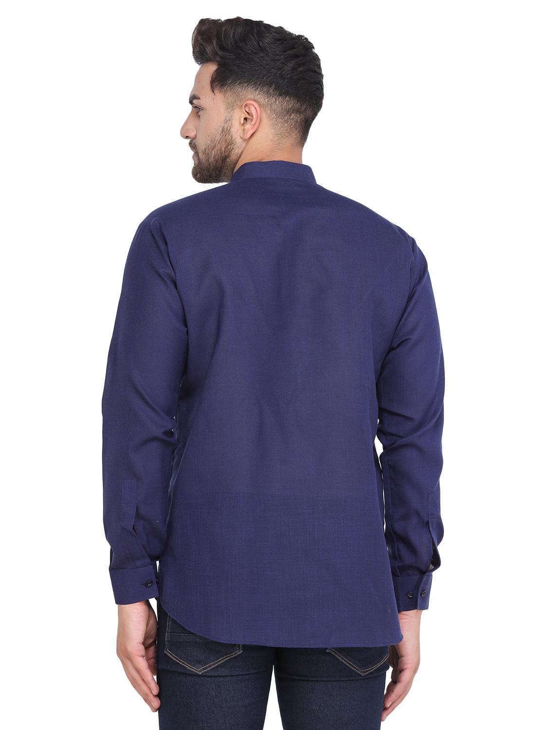 mandarin neck solid short kurta - 19313841 - Standard Image - 2