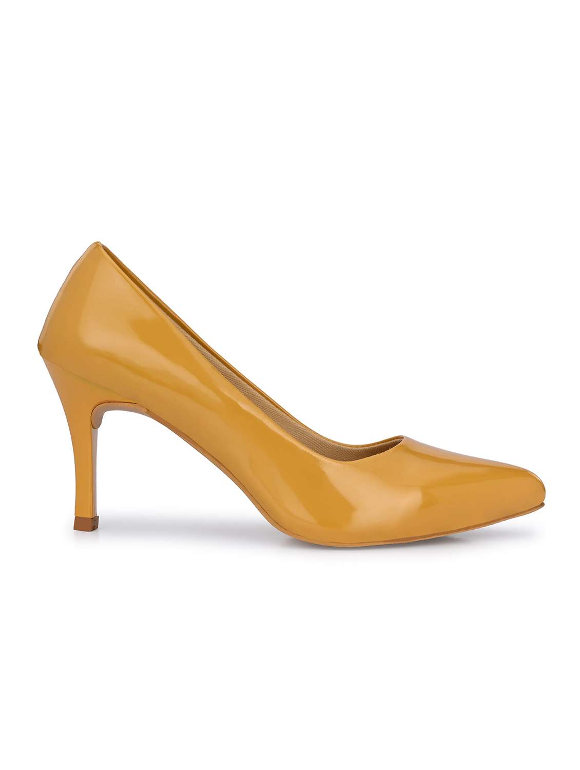 yellow synthetic slip on pumps - 19313851 -  Standard Image - 2