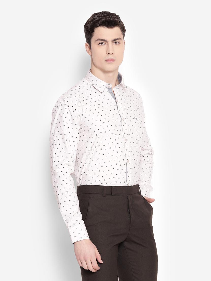 mens micro print formal shirt - 19323417 - Standard Image - 2