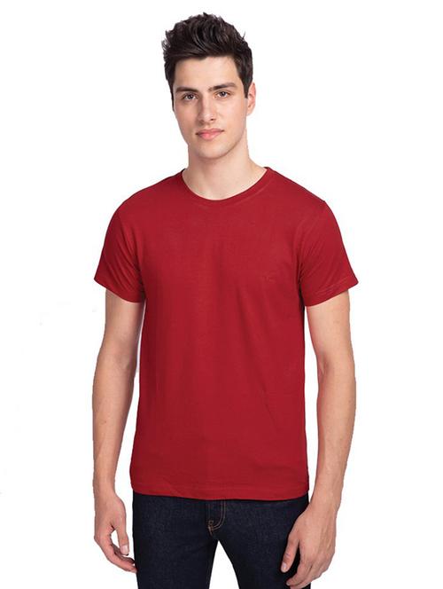 crew neck solid front print t-shirt - 19324488 -  Standard Image - 0