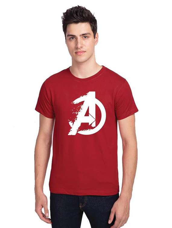 round neck printed front print t-shirt - 19324707 - Zoom Image - 0