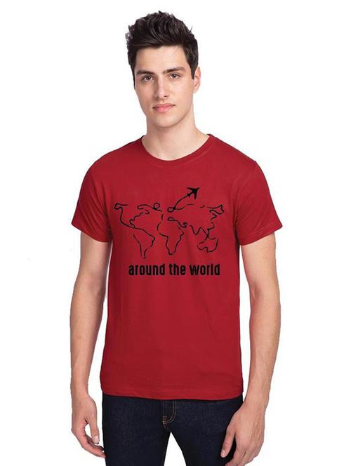 round neck printed front print t-shirt - 19324722 - Standard Image - 0