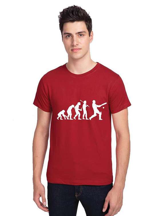 round neck printed front print t-shirt