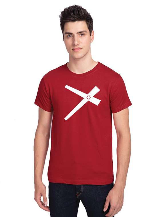 round neck printed front print t-shirt