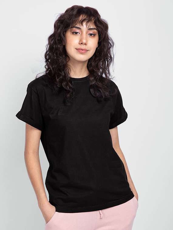 women's plain crew neck t-shirt