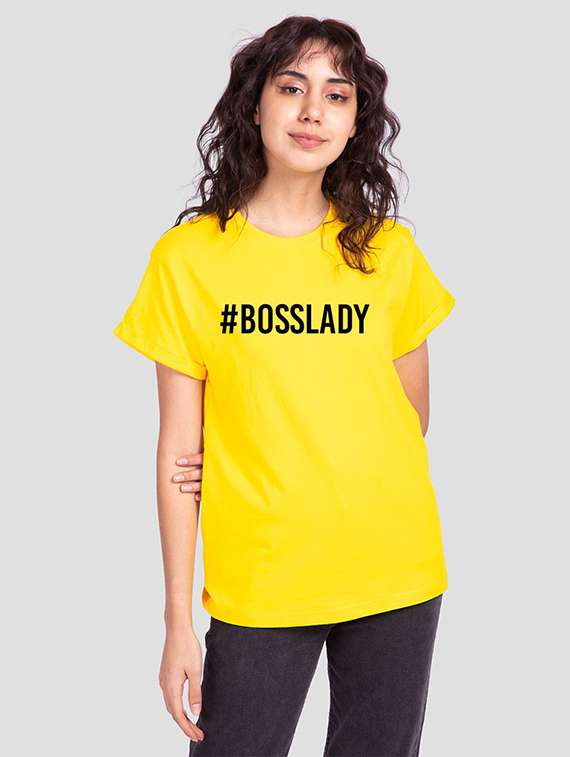 women's chest print round neck t-shirt