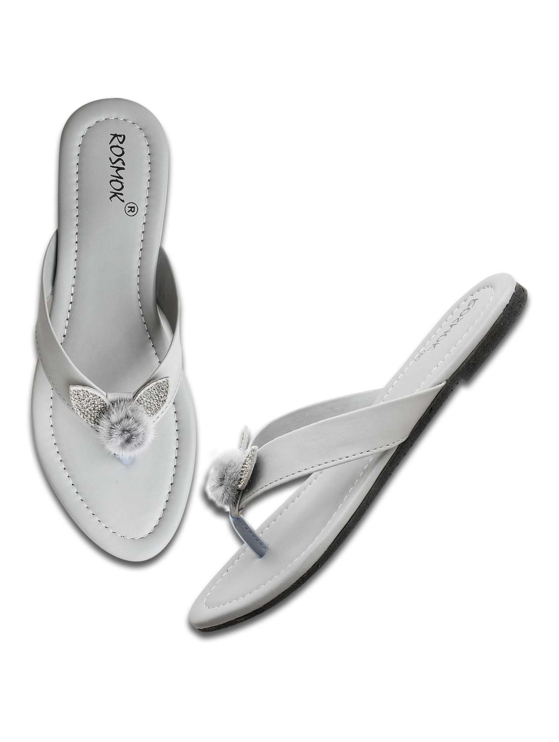 women solid slip on sandal - 19325769 - Standard Image - 2