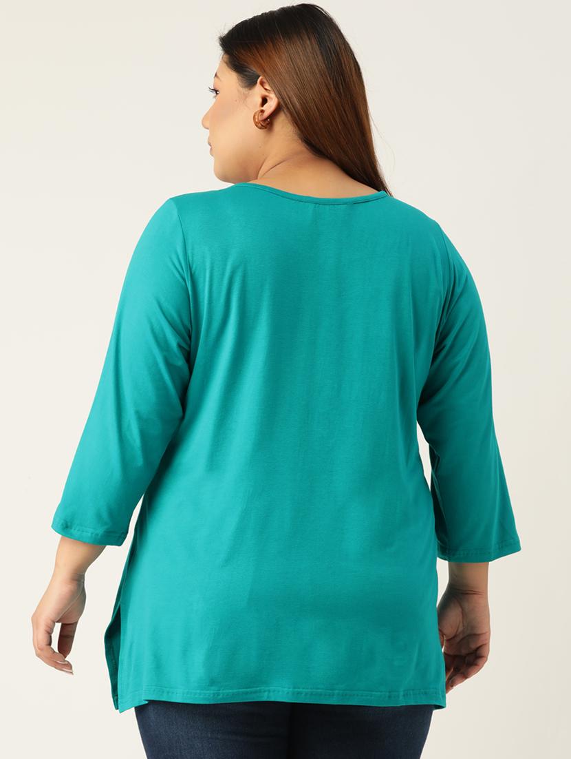 women's a line key hole neck top - 19326119 - Standard Image - 2