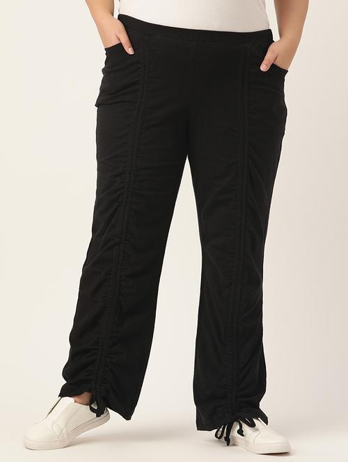 women solid flat front tailored trouser - 19326358 -  Standard Image - 0