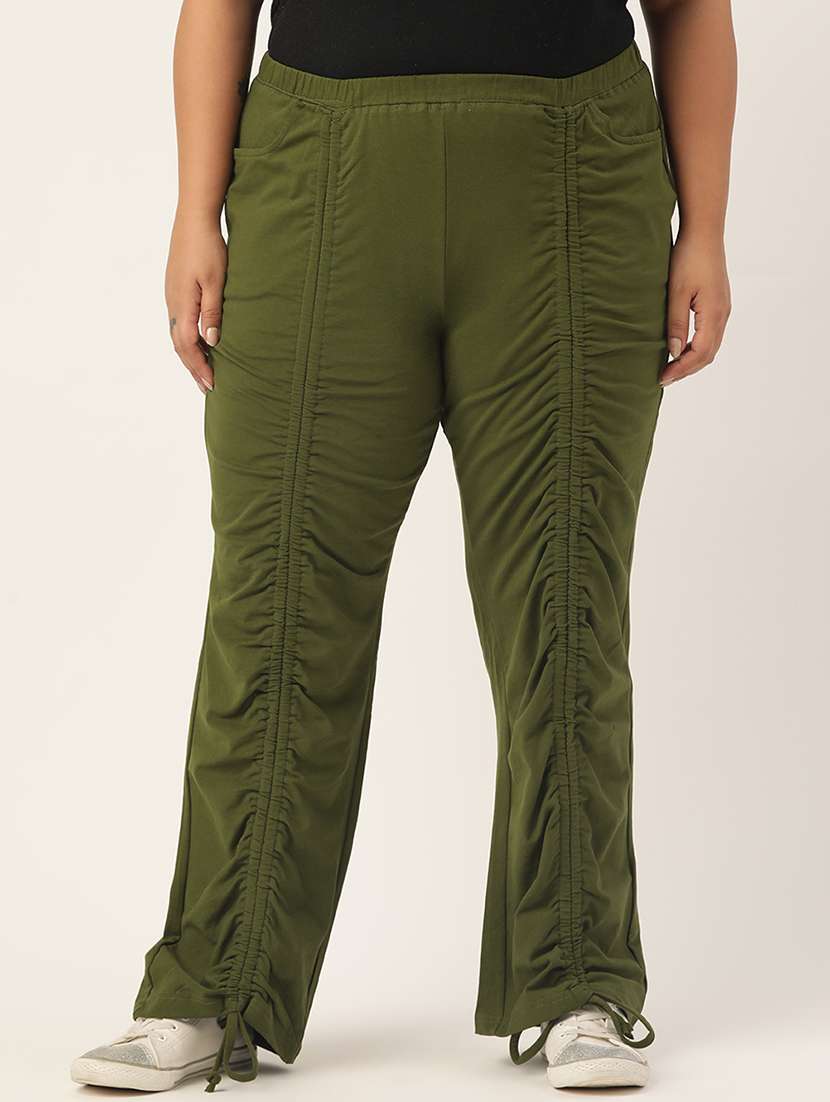 green solid plus trouser