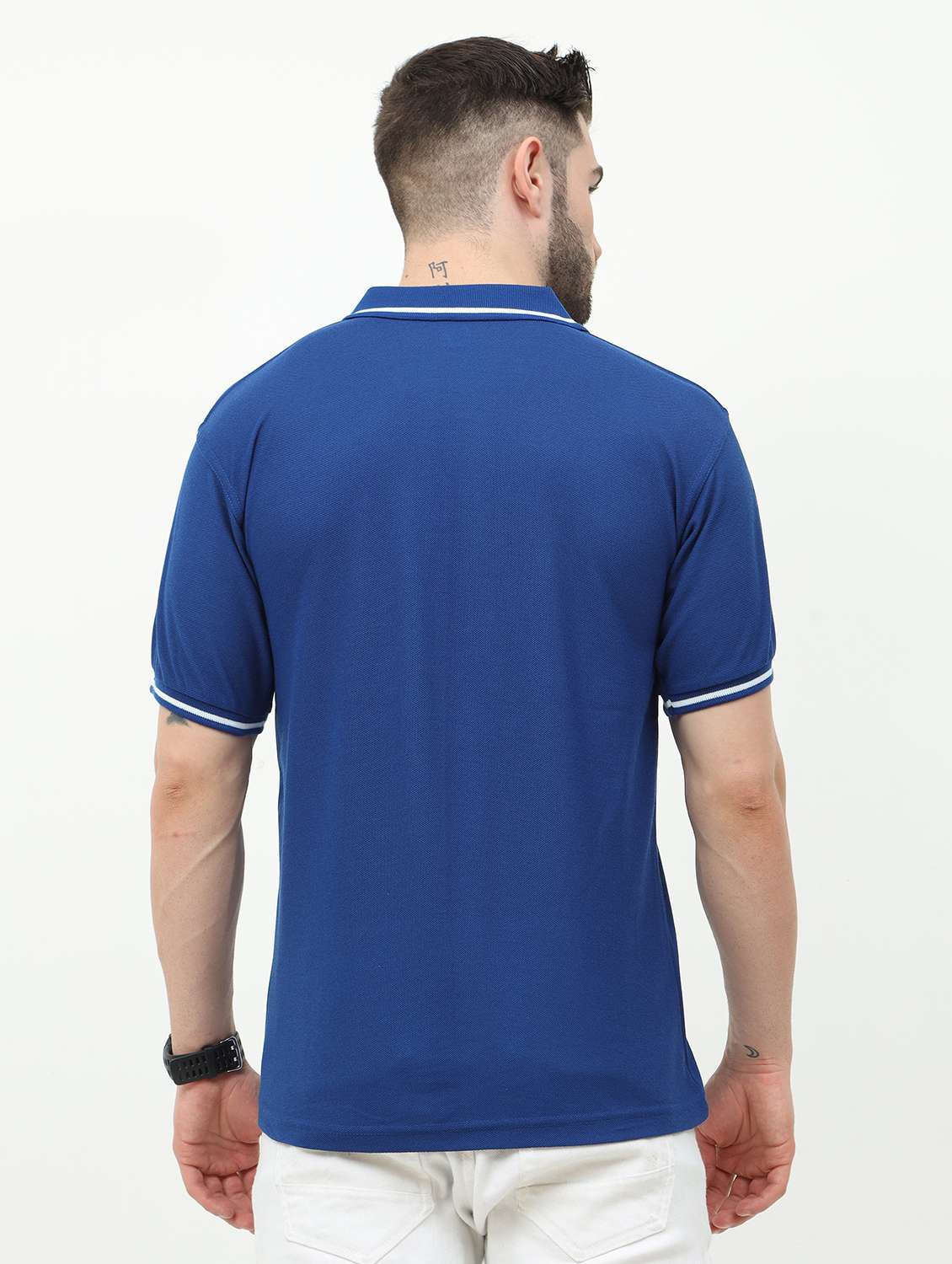 solid cotton polo t-shirt - 19328631 - Standard Image - 2