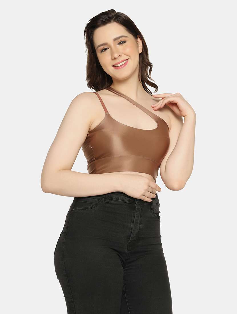 brown nylon sports bra - 19328637 - Standard Image - 2