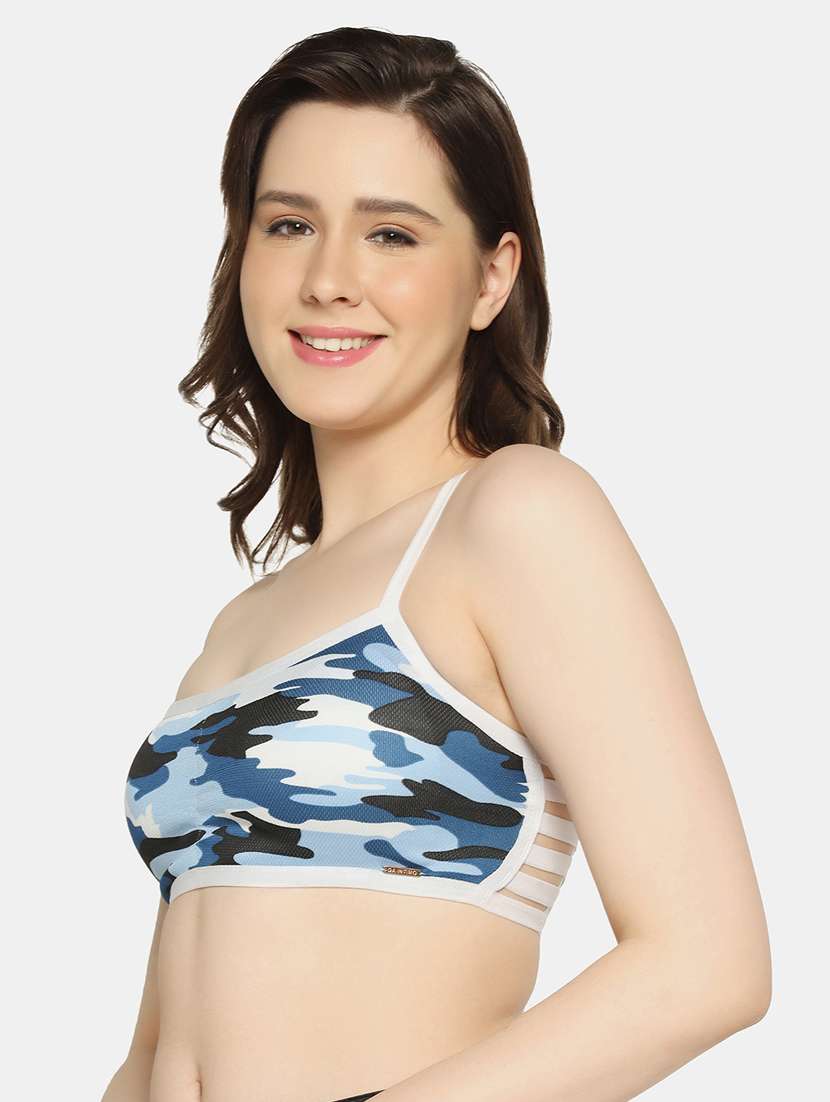 blue cotton cage bra - 19328648 -  Standard Image - 2